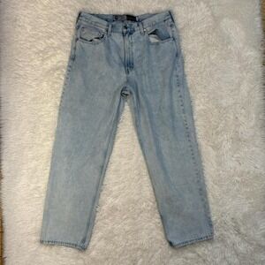 Levi's silver tab 90s baggy loose western indie Cowboy blue jeans Size 36x32
